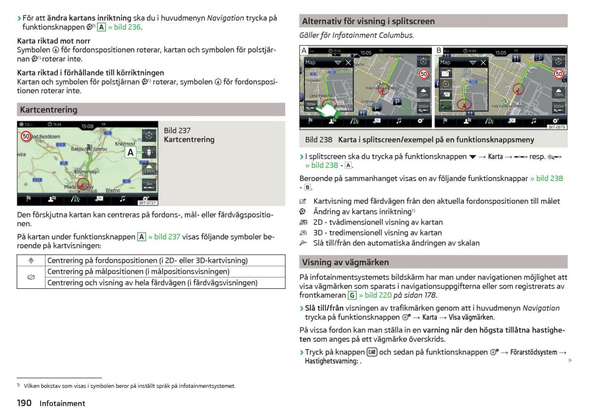 Skoda Kodiaq instruktionsbok / page 192