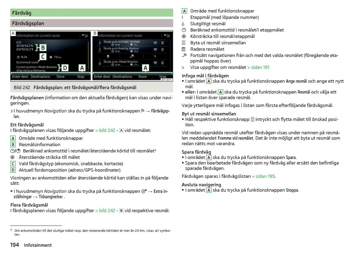 Skoda Kodiaq instruktionsbok / page 196