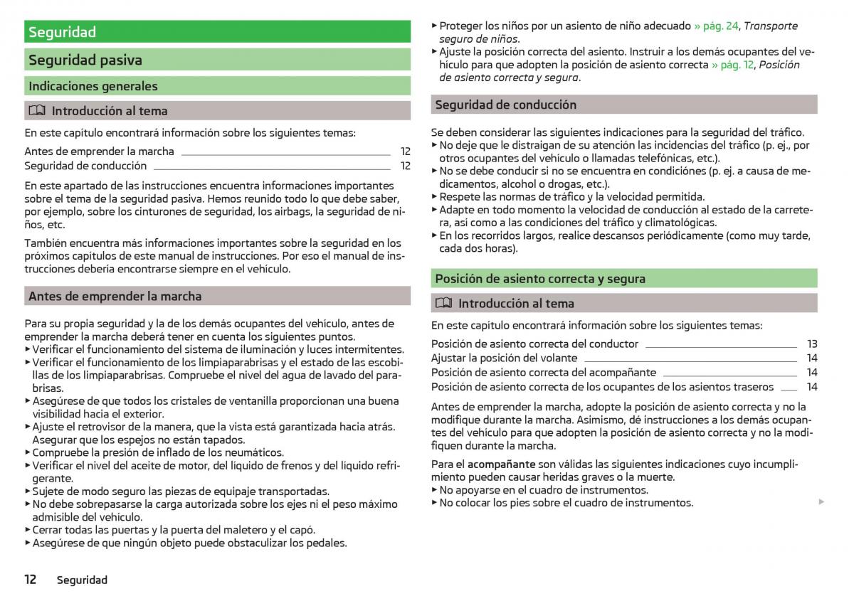 Skoda Kodiaq manual del propietario / page 14