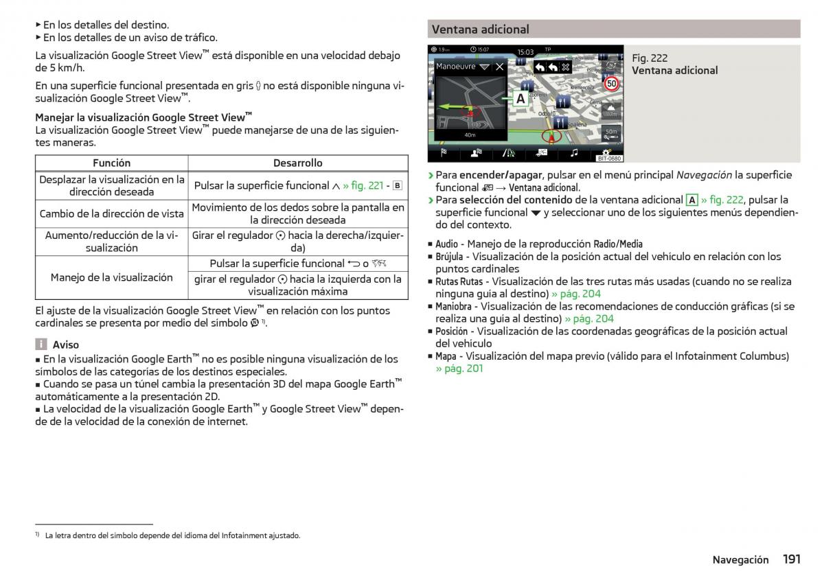 Skoda Kodiaq manual del propietario / page 193