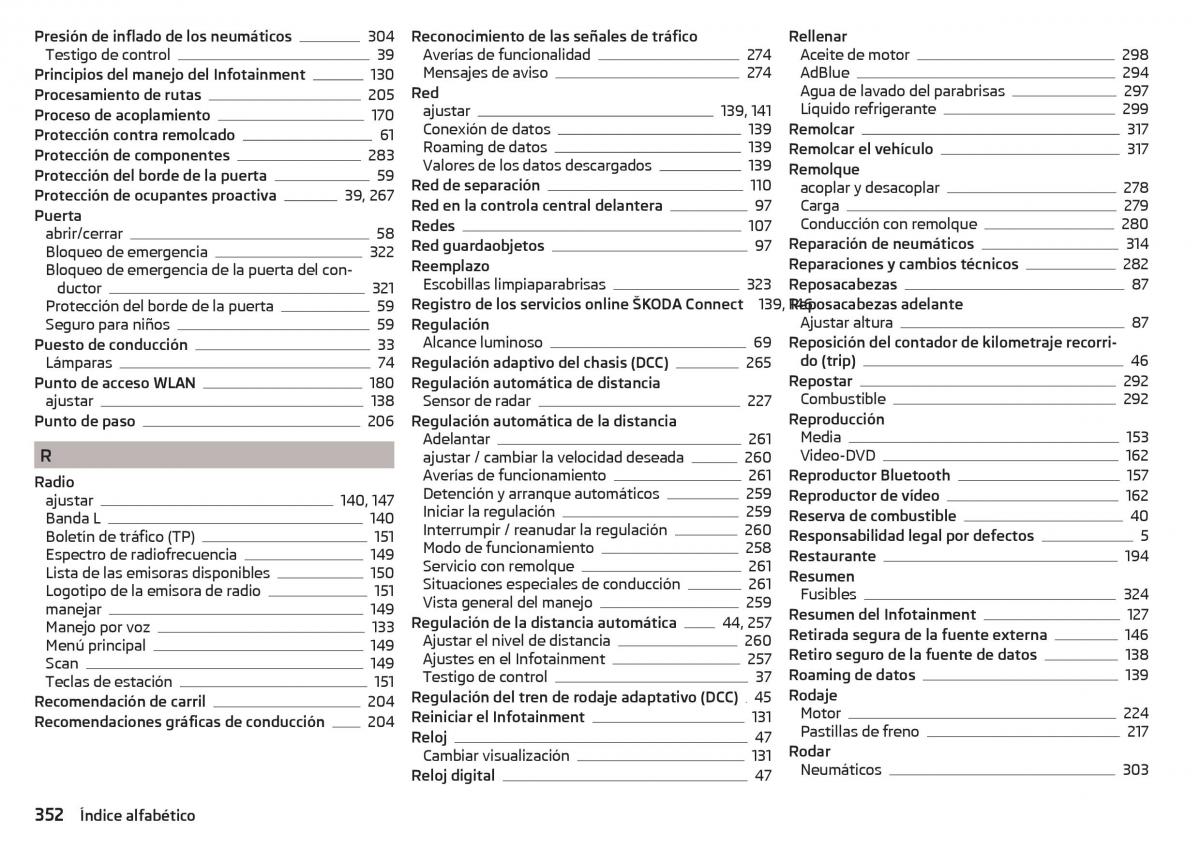 Skoda Kodiaq manual del propietario / page 354