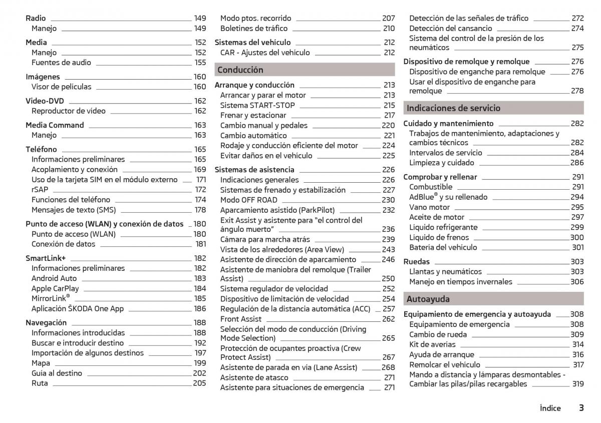 Skoda Kodiaq manual del propietario / page 5