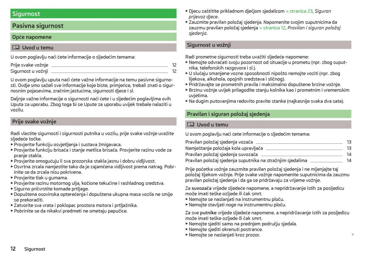 Skoda Kodiaq vlasnicko uputstvo / page 14