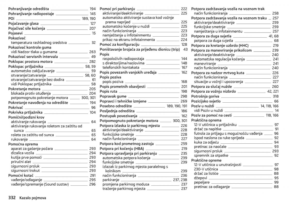 Skoda Kodiaq vlasnicko uputstvo / page 334