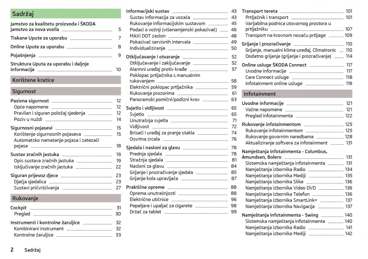 Skoda Kodiaq vlasnicko uputstvo / page 4