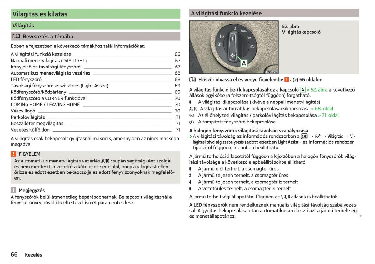 Skoda Kodiaq Kezelesi utmutato / page 68