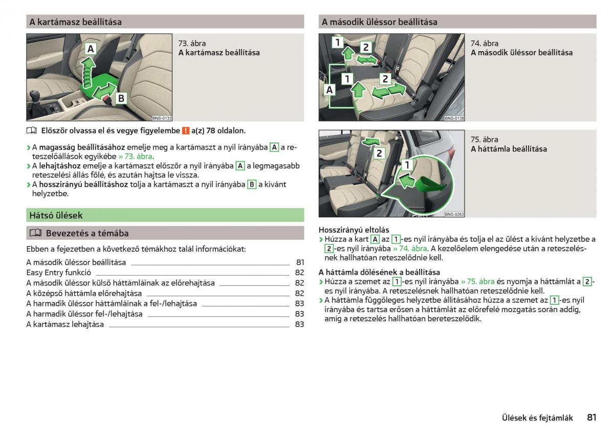 Skoda Kodiaq Kezelesi utmutato / page 83
