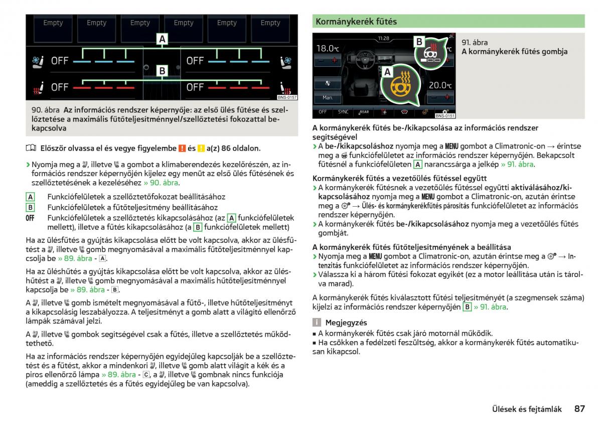 Skoda Kodiaq Kezelesi utmutato / page 89
