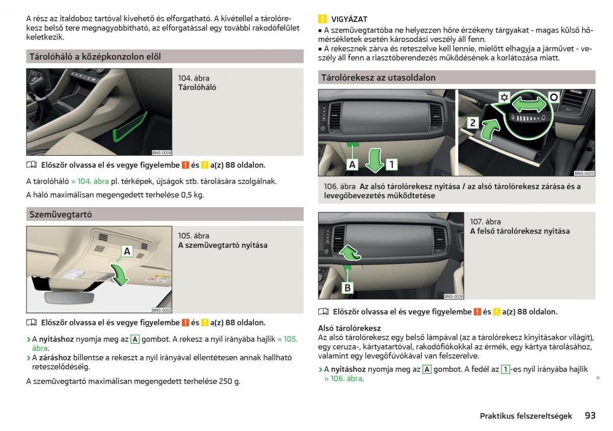 Skoda Kodiaq Kezelesi utmutato / page 95