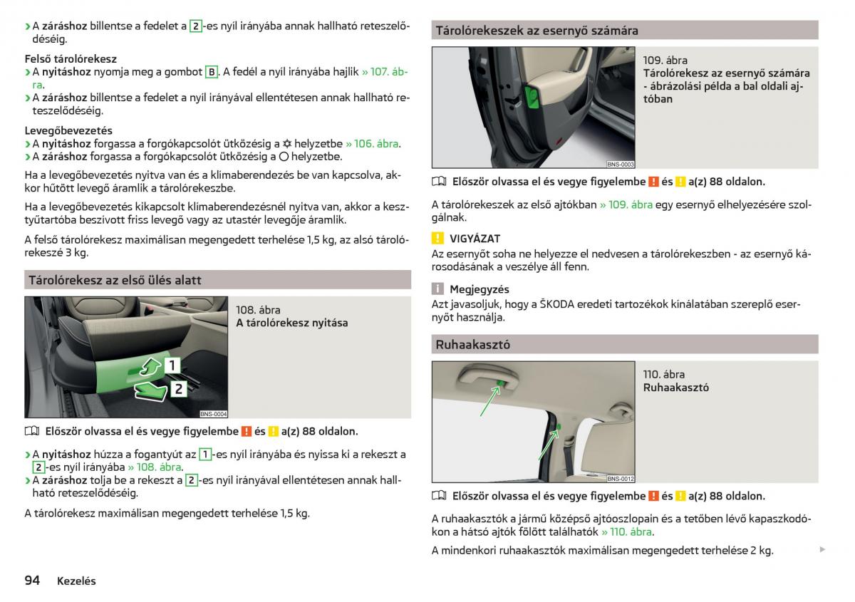 Skoda Kodiaq Kezelesi utmutato / page 96