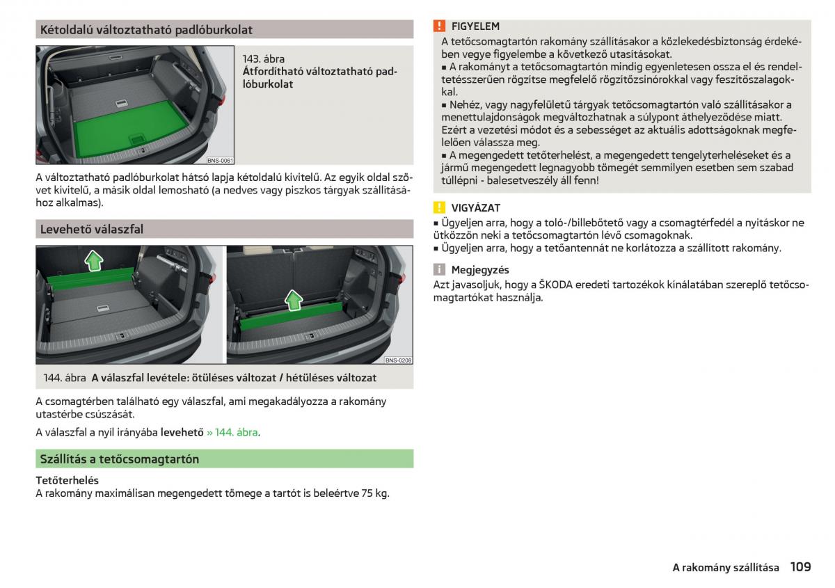 Skoda Kodiaq Kezelesi utmutato / page 111