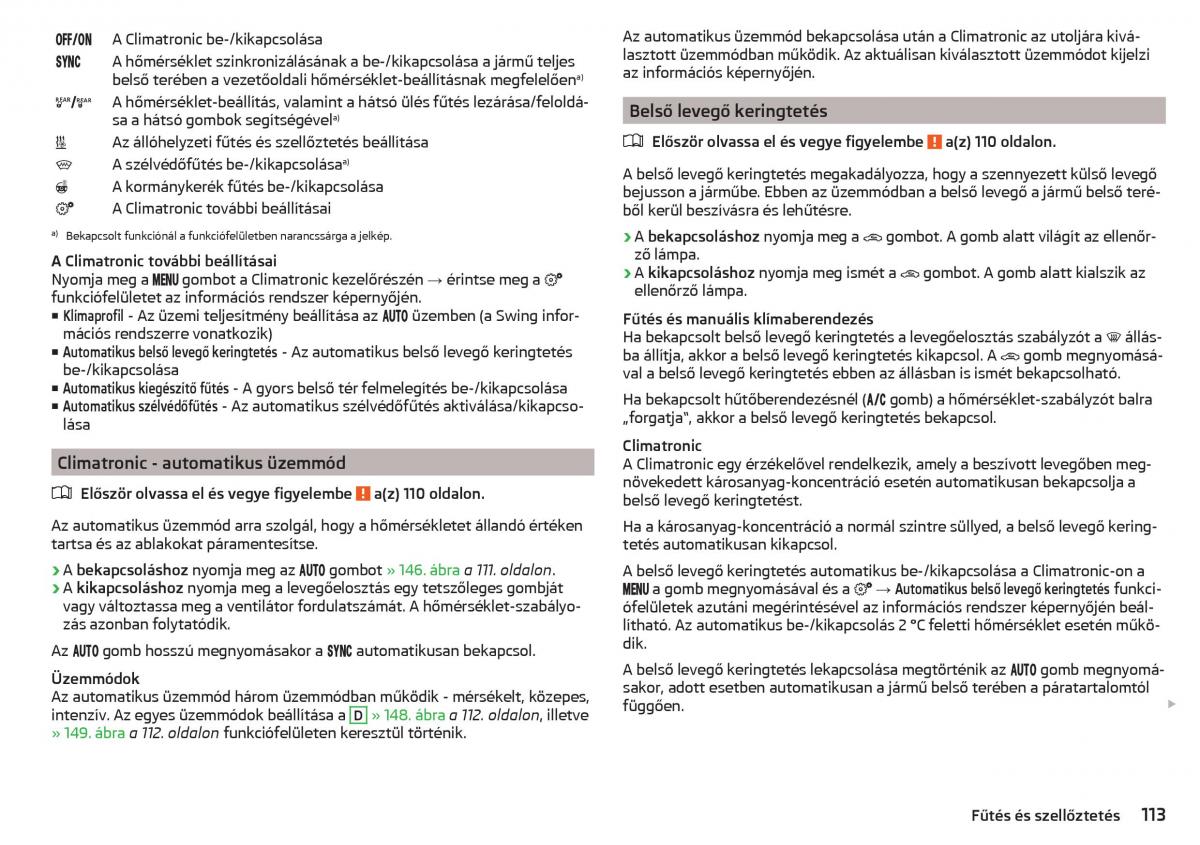 Skoda Kodiaq Kezelesi utmutato / page 115