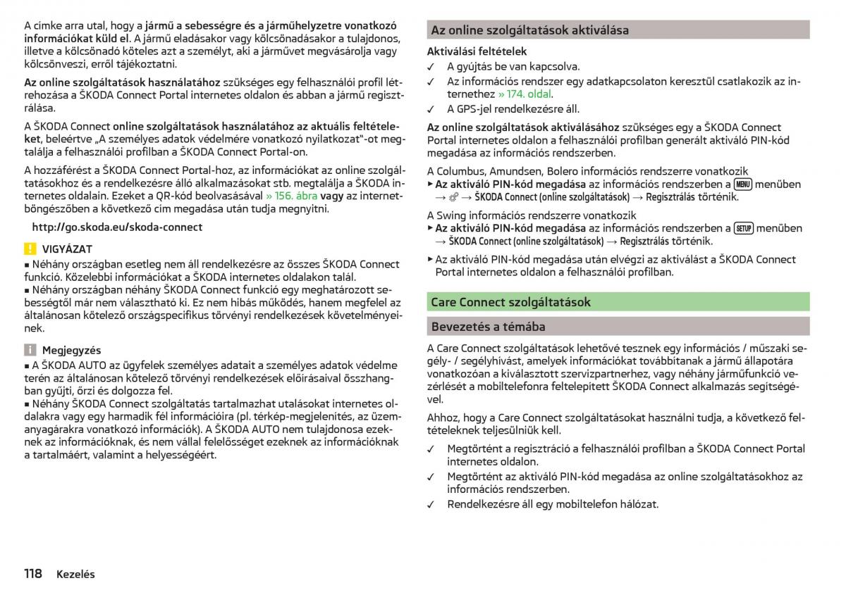 Skoda Kodiaq Kezelesi utmutato / page 120