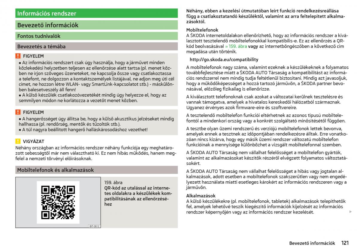 Skoda Kodiaq Kezelesi utmutato / page 123