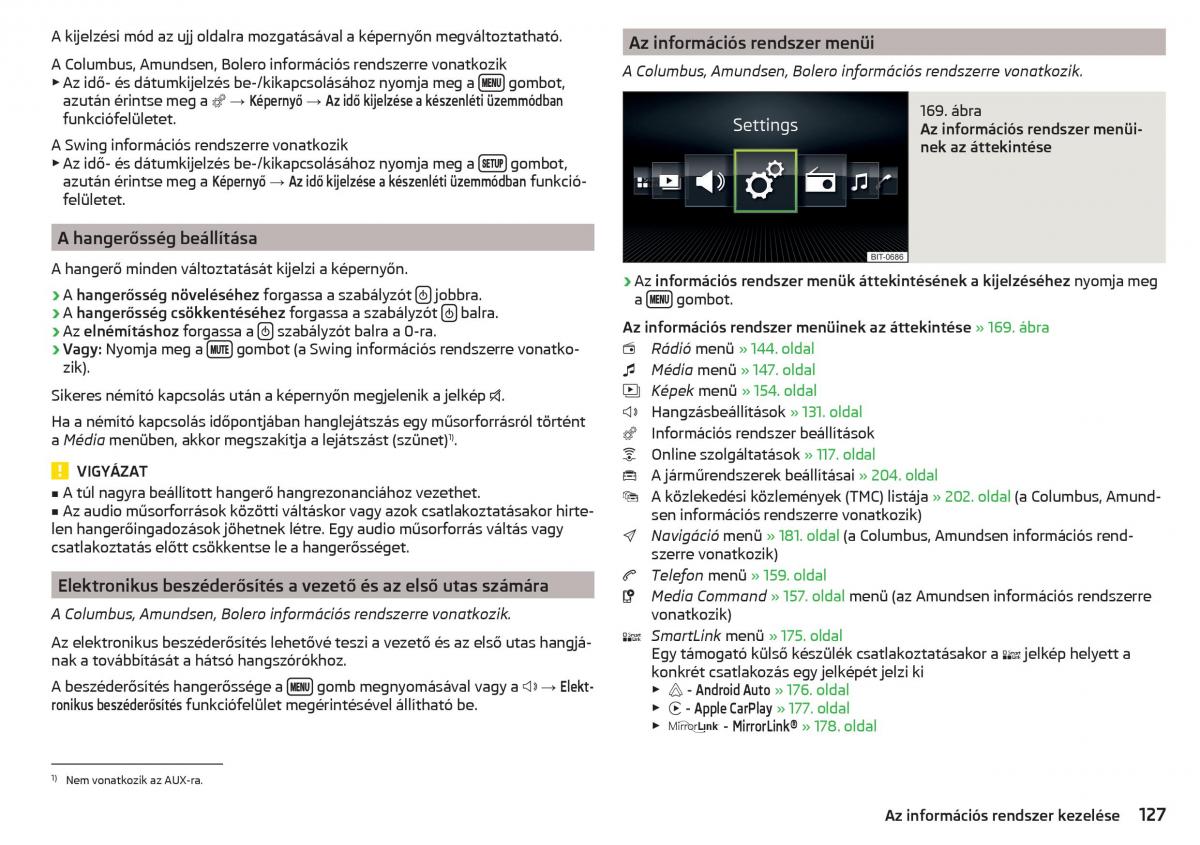 Skoda Kodiaq Kezelesi utmutato / page 129