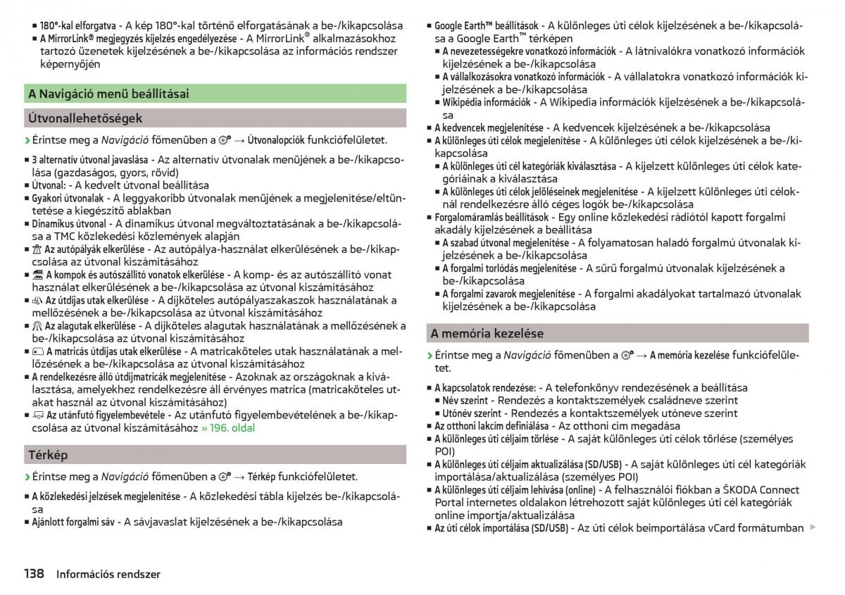 Skoda Kodiaq Kezelesi utmutato / page 140