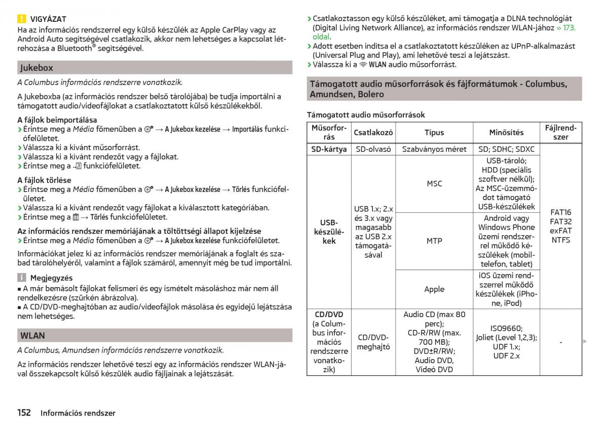 Skoda Kodiaq Kezelesi utmutato / page 154
