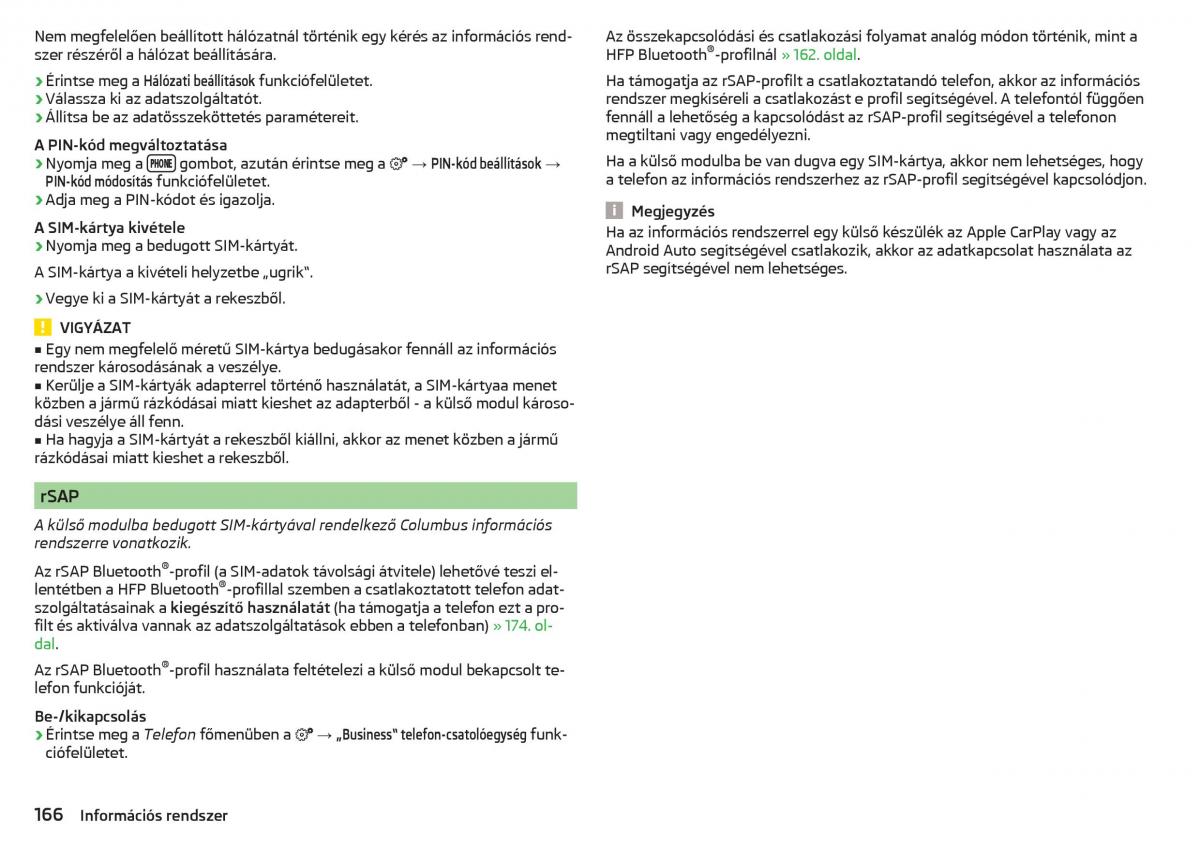 Skoda Kodiaq Kezelesi utmutato / page 168