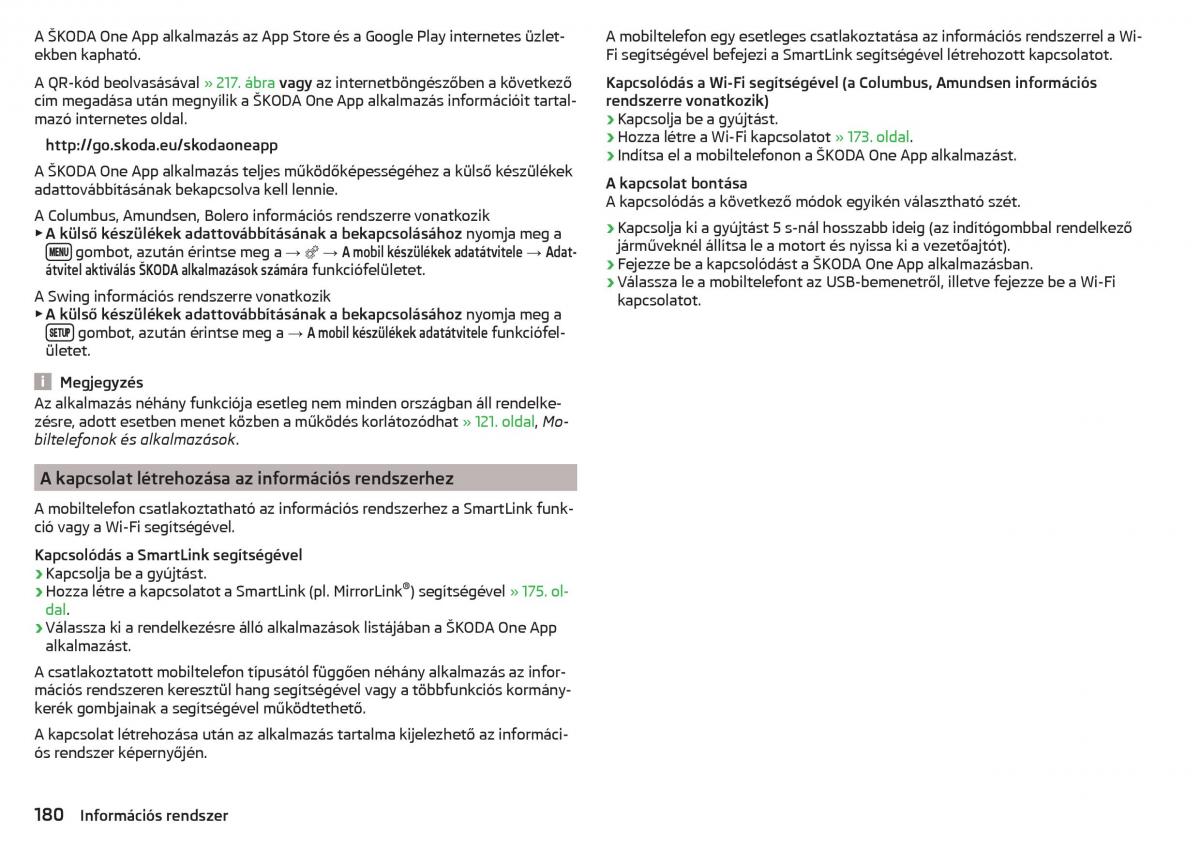 Skoda Kodiaq Kezelesi utmutato / page 182