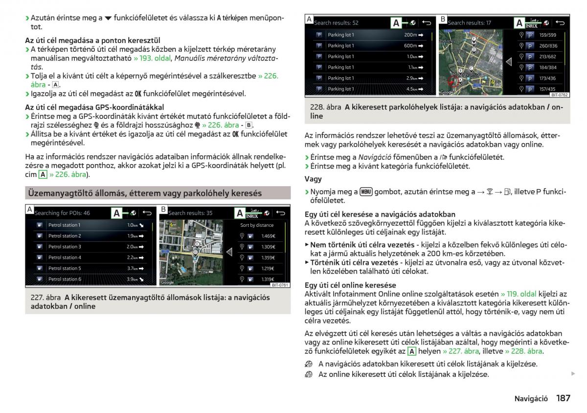 Skoda Kodiaq Kezelesi utmutato / page 189