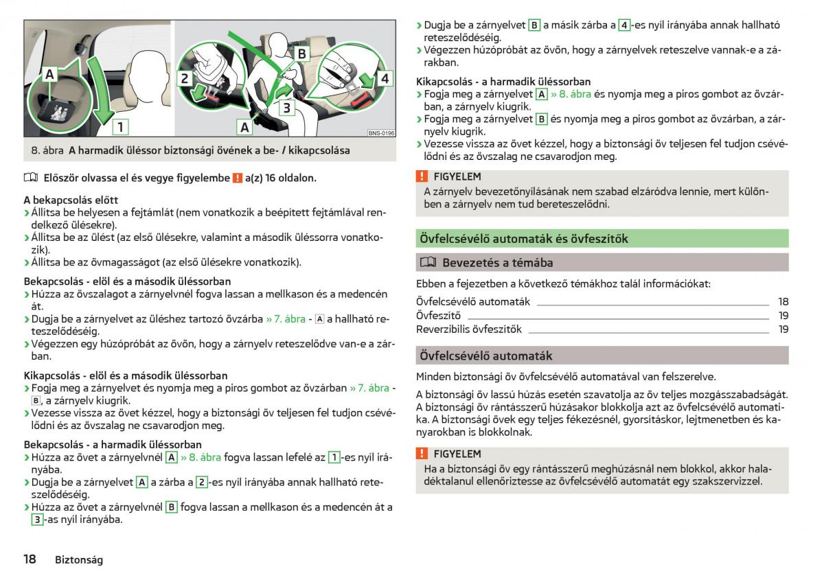 manual Skoda Kodiaq Kezelesi utmutato / page 20