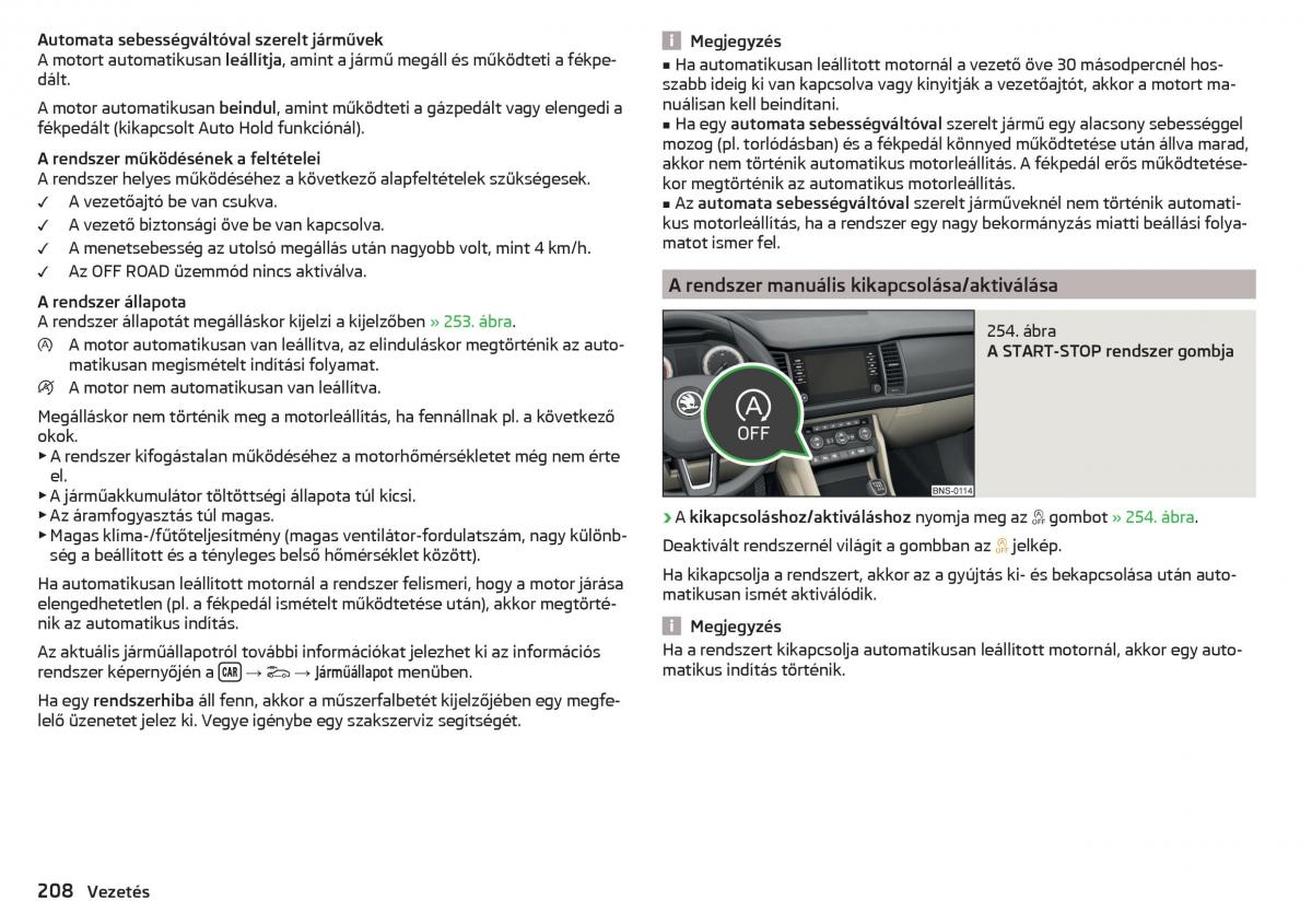 Skoda Kodiaq Kezelesi utmutato / page 210