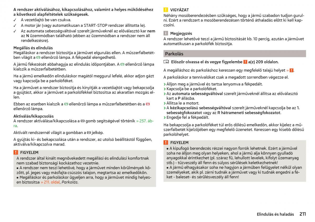 Skoda Kodiaq Kezelesi utmutato / page 213