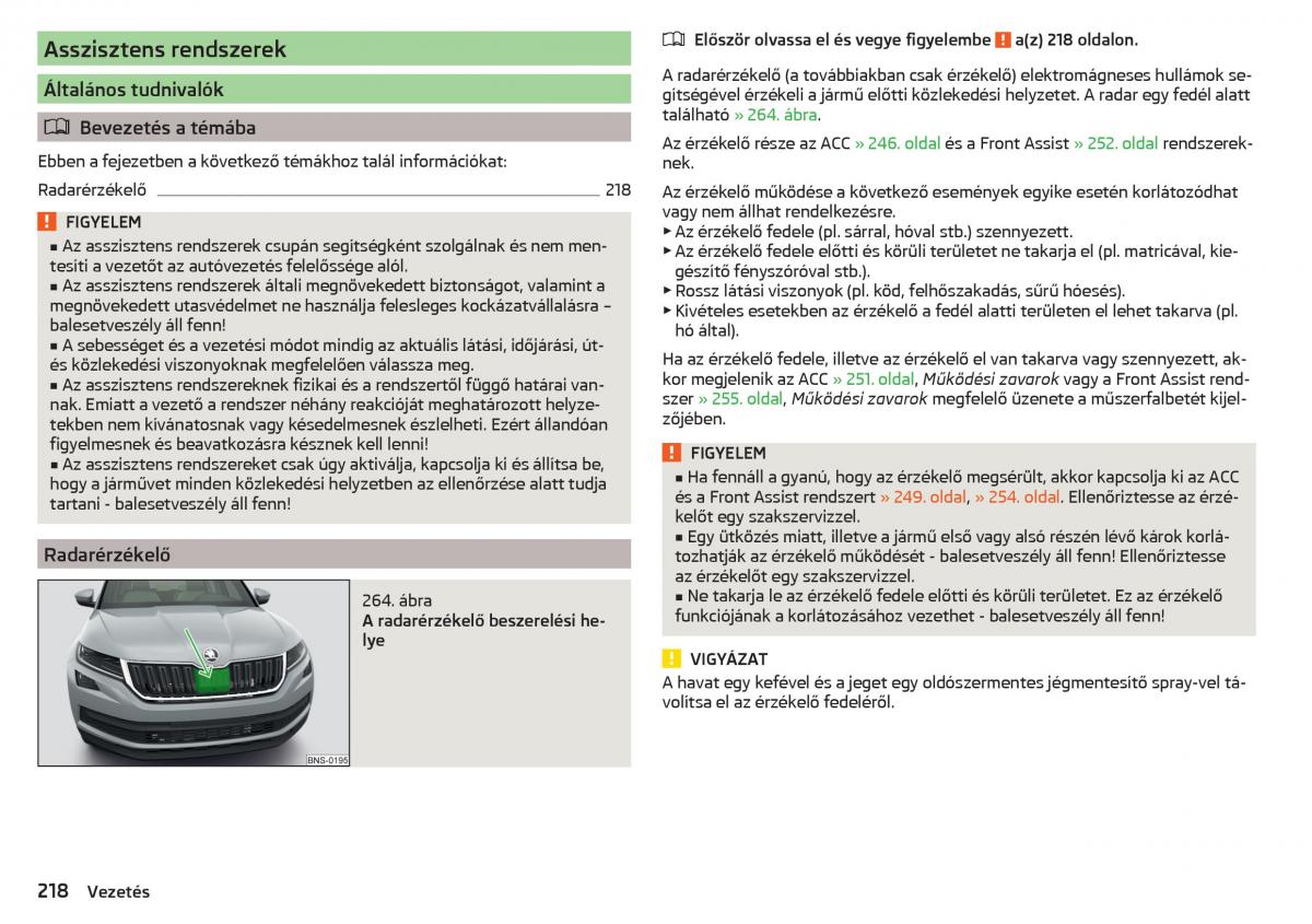 Skoda Kodiaq Kezelesi utmutato / page 220