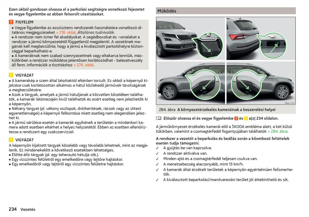 Skoda Kodiaq Kezelesi utmutato / page 236