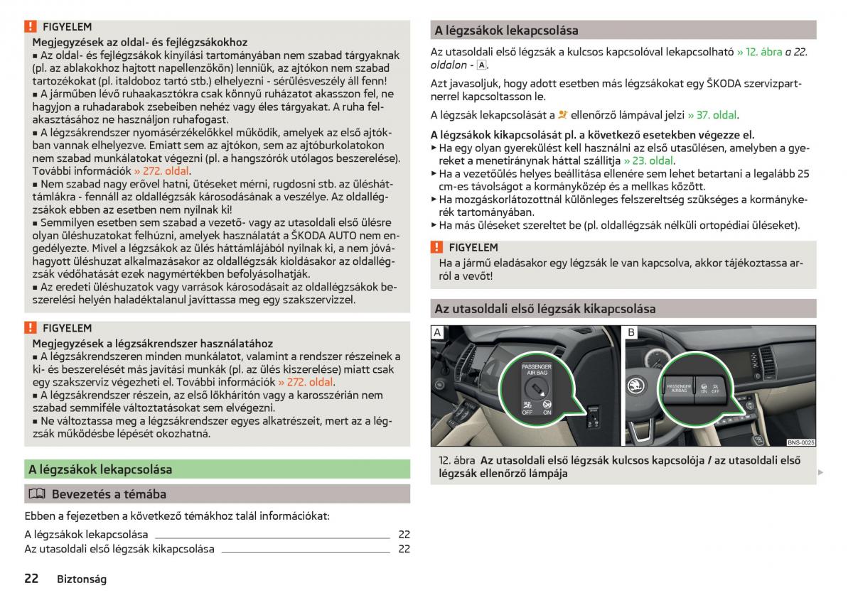 Skoda Kodiaq Kezelesi utmutato / page 24