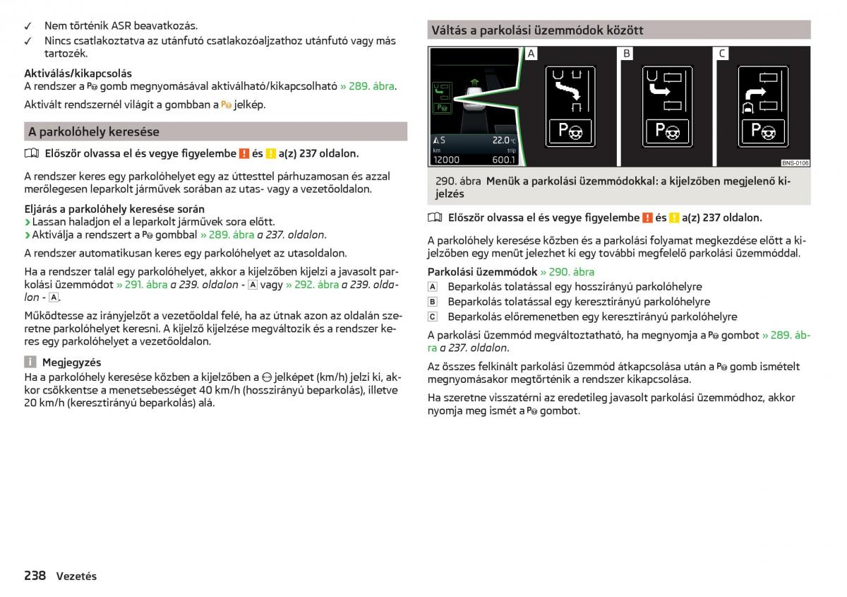 Skoda Kodiaq Kezelesi utmutato / page 240