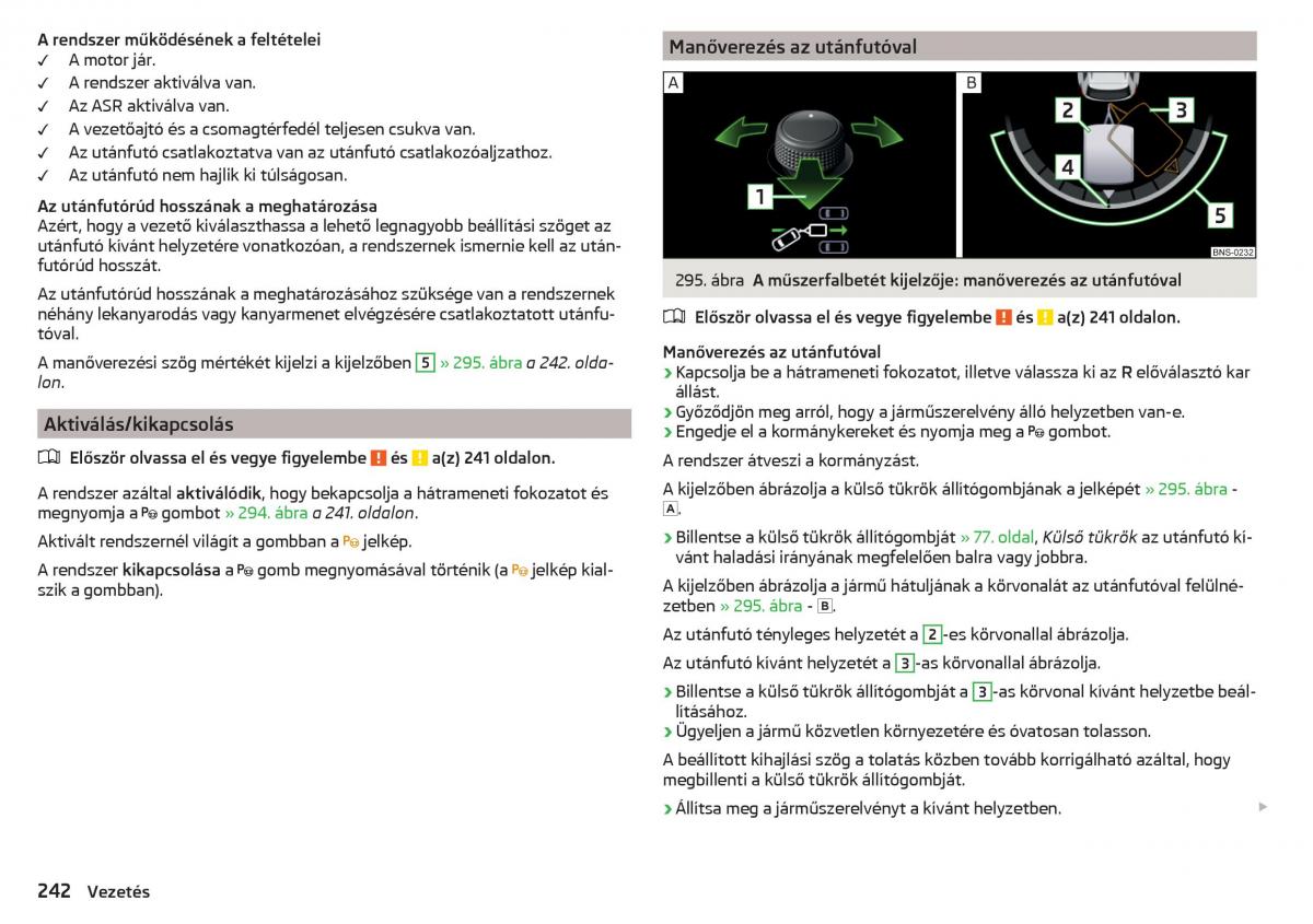 Skoda Kodiaq Kezelesi utmutato / page 244