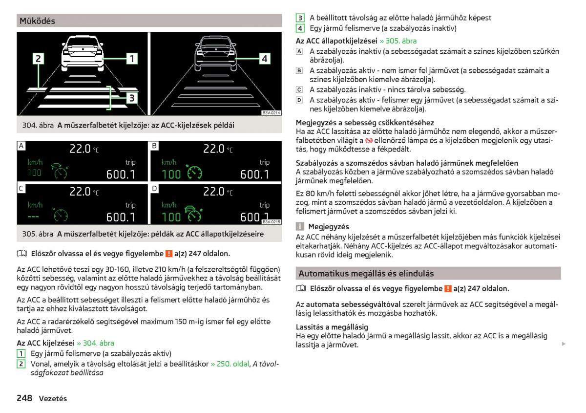 Skoda Kodiaq Kezelesi utmutato / page 250