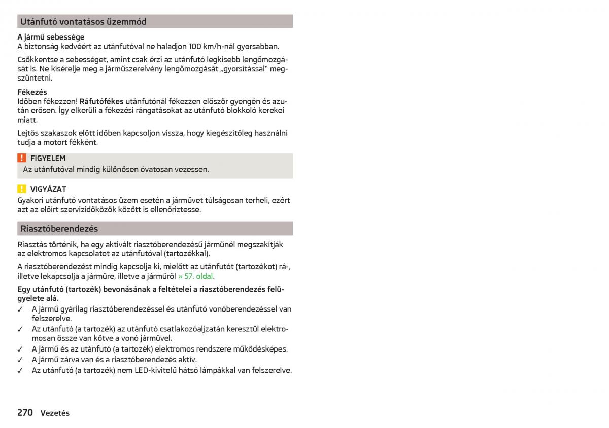 Skoda Kodiaq Kezelesi utmutato / page 272
