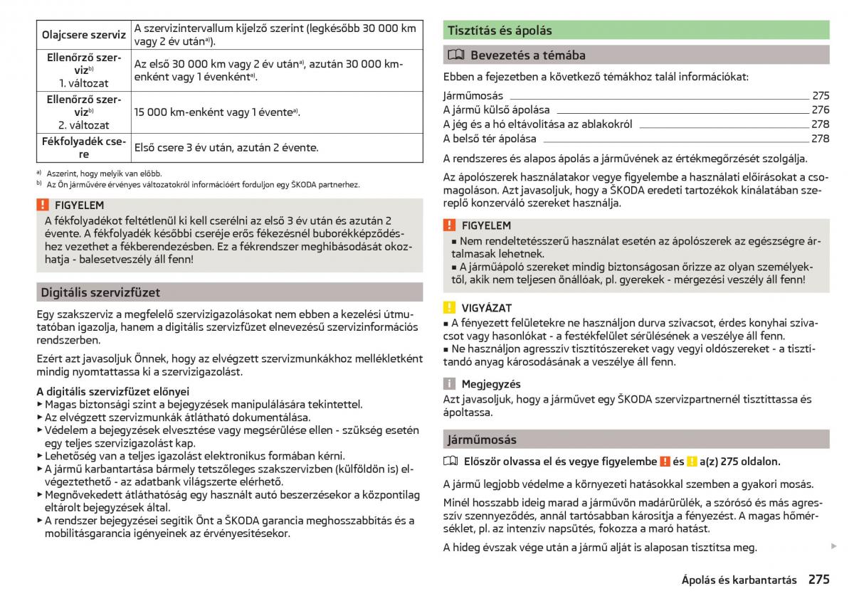 Skoda Kodiaq Kezelesi utmutato / page 277
