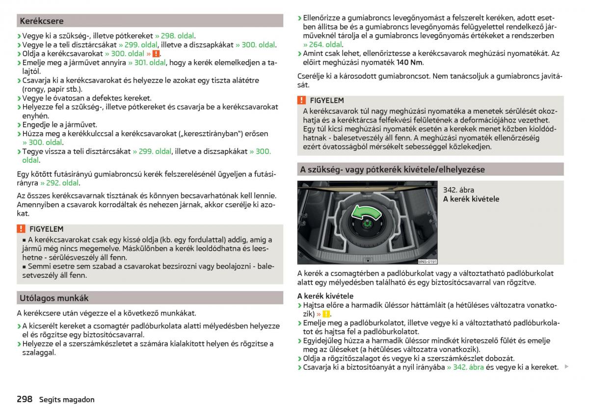 Skoda Kodiaq Kezelesi utmutato / page 300