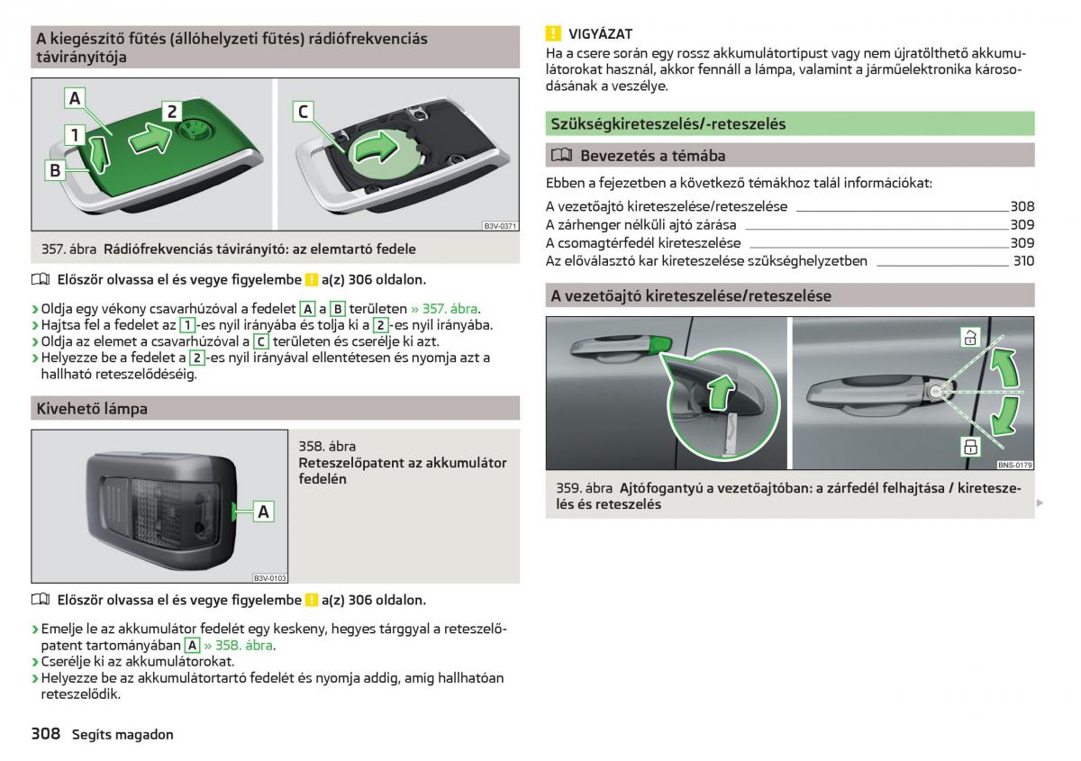 Skoda Kodiaq Kezelesi utmutato / page 310