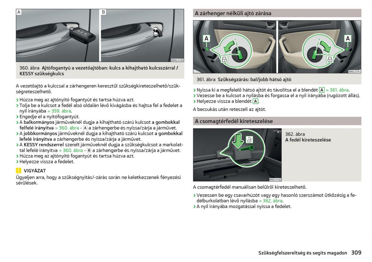 Skoda Kodiaq Kezelesi utmutato / page 311