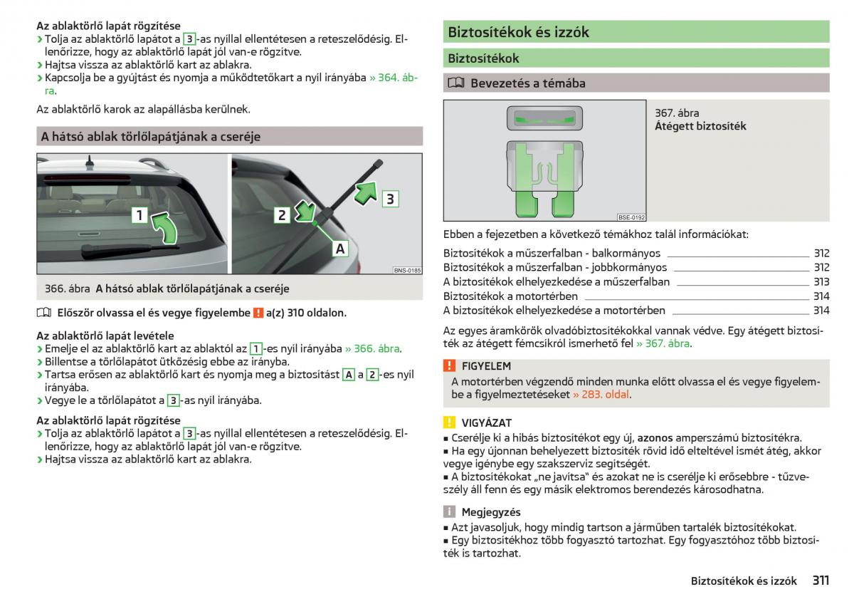 Skoda Kodiaq Kezelesi utmutato / page 313