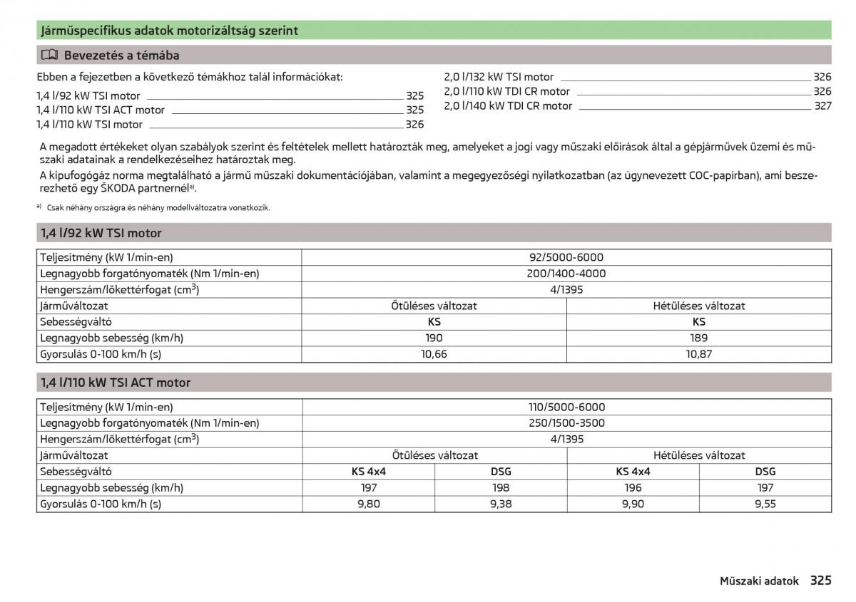 Skoda Kodiaq Kezelesi utmutato / page 327