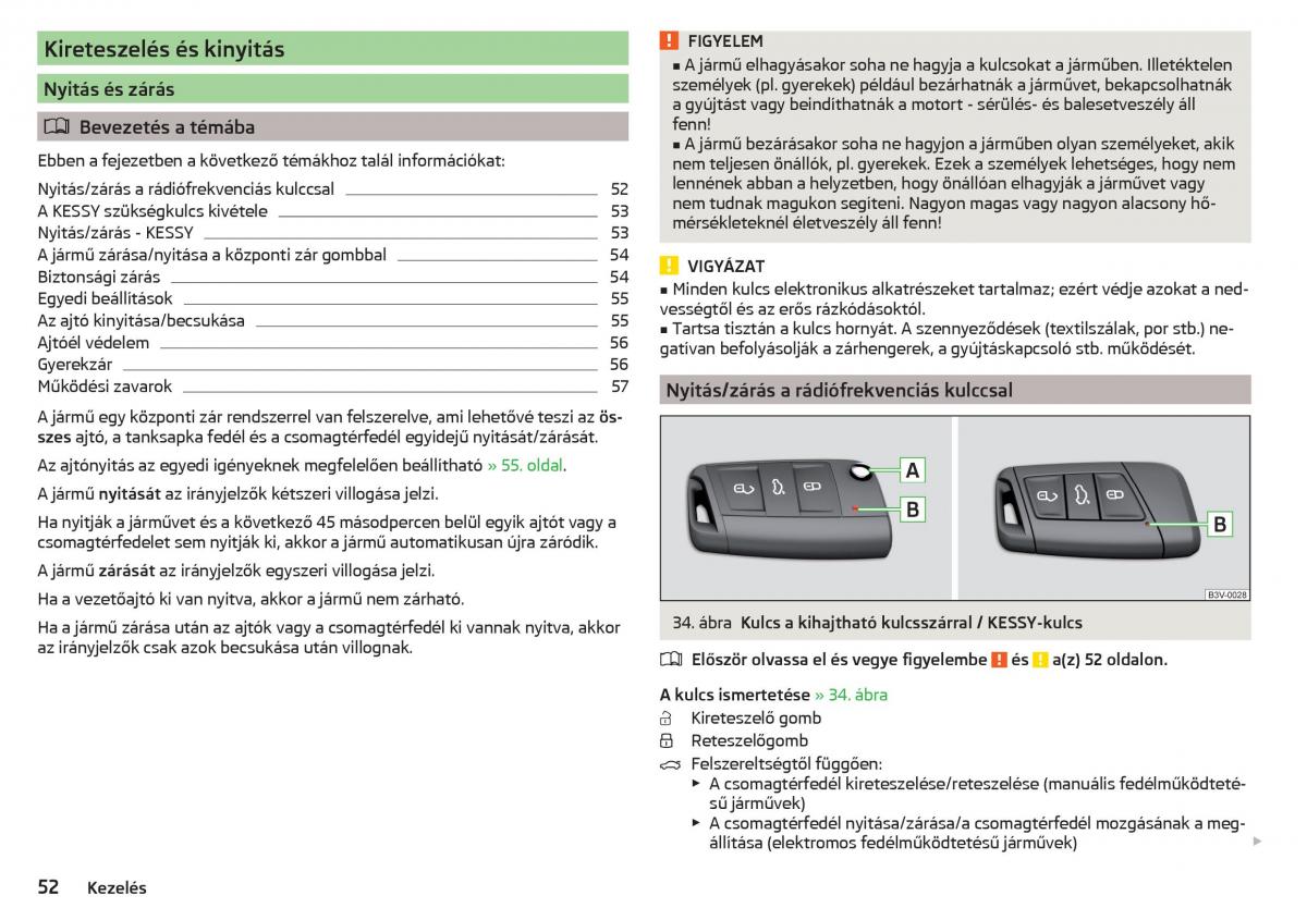 Skoda Kodiaq Kezelesi utmutato / page 54