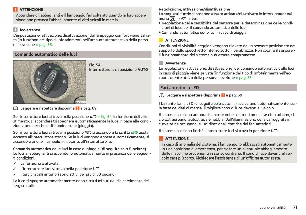 Skoda Kodiaq manuale del proprietario / page 73