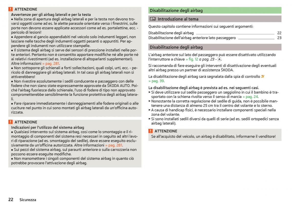 Skoda Kodiaq manuale del proprietario / page 24