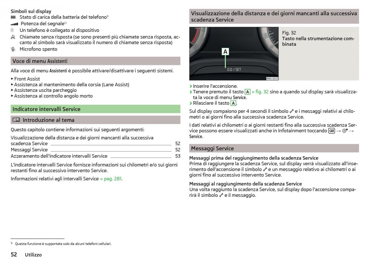 Skoda Kodiaq manuale del proprietario / page 54