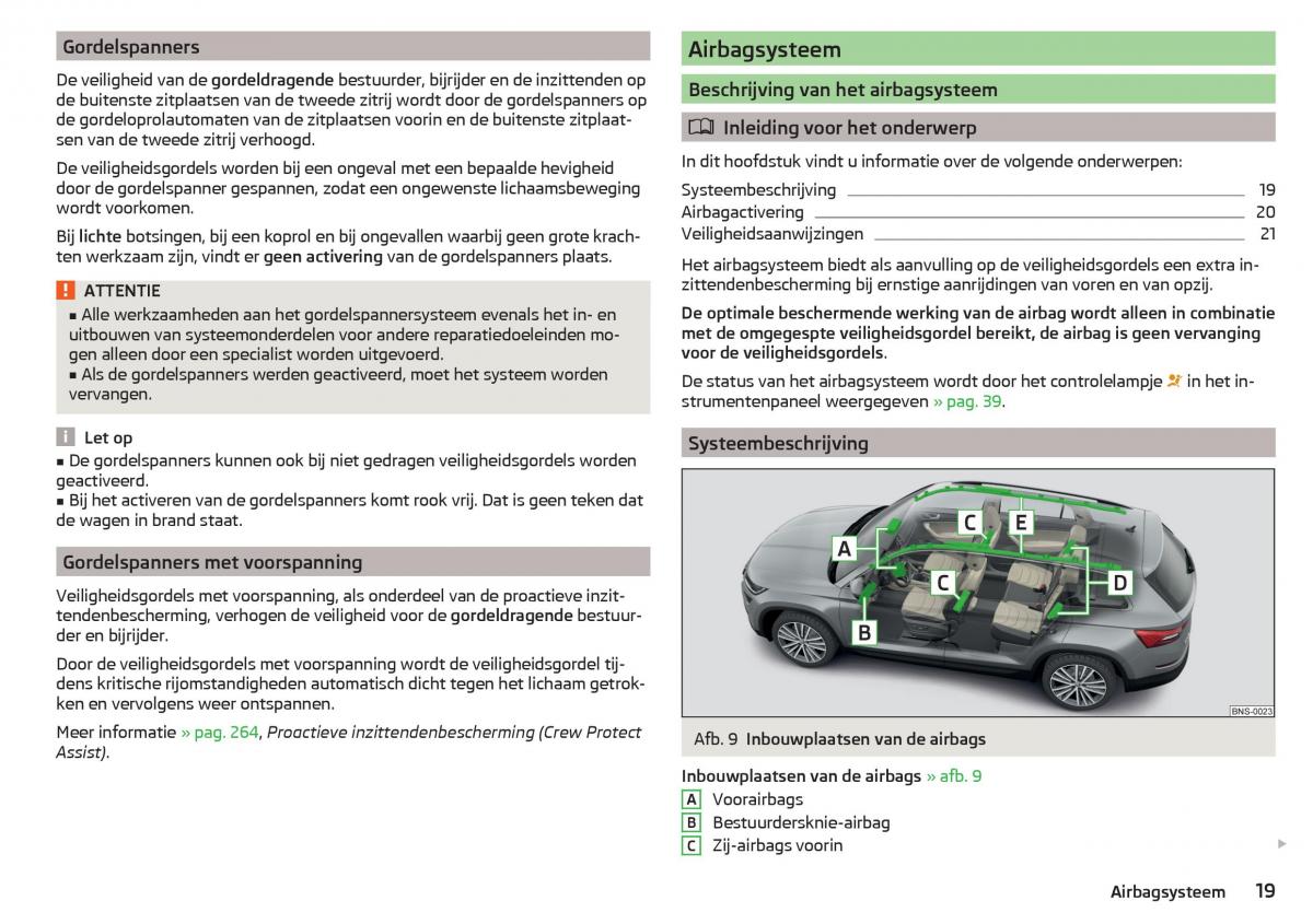 Skoda Kodiaq handleiding / page 21