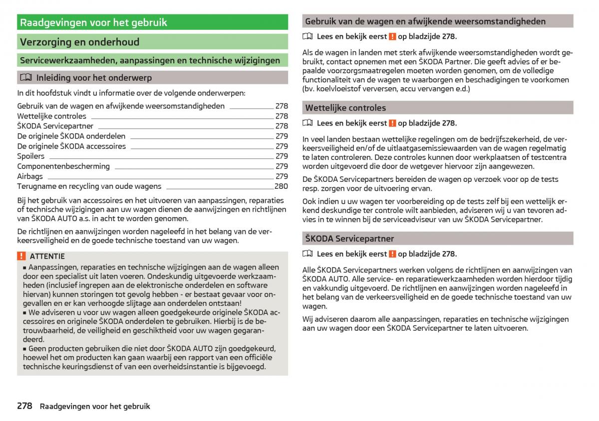 Skoda Kodiaq handleiding / page 280
