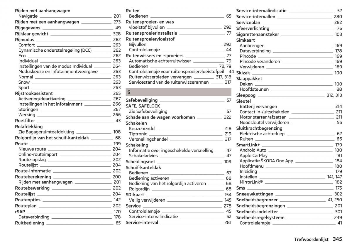 Skoda Kodiaq handleiding / page 347