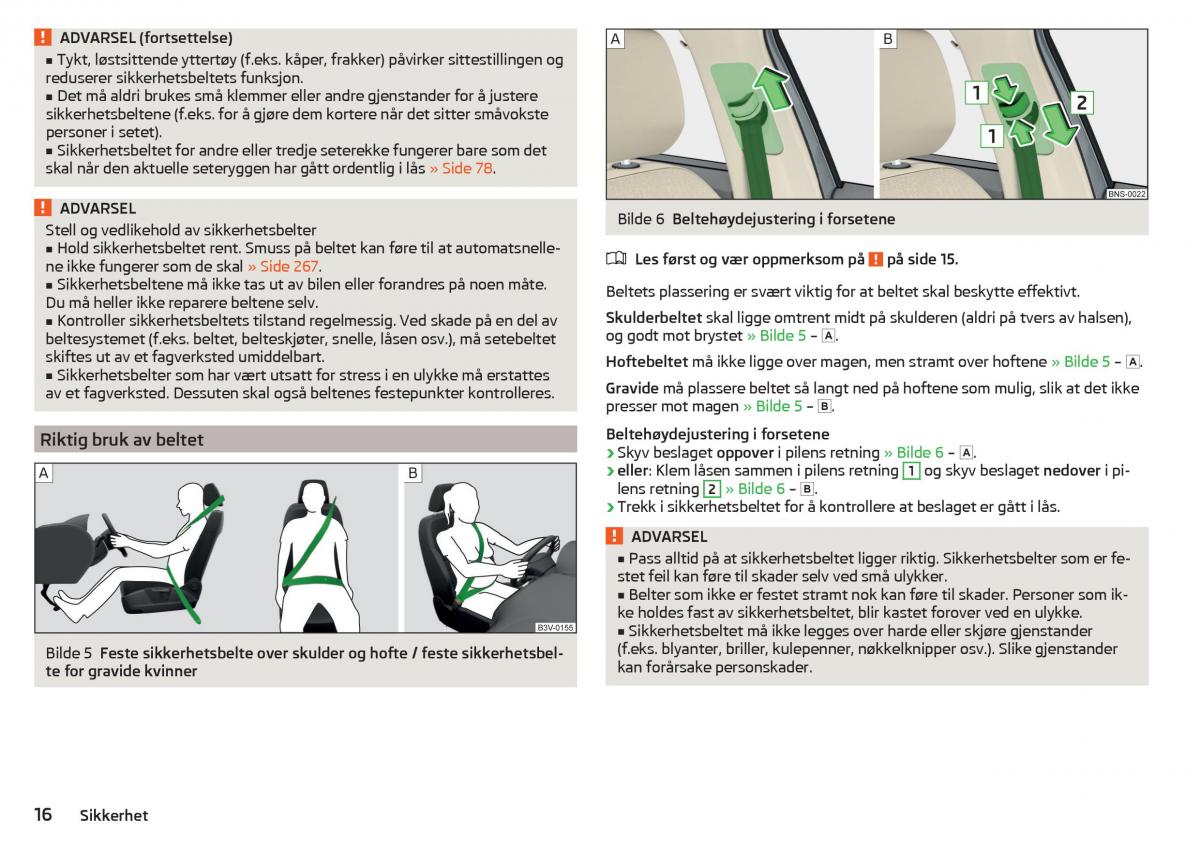 Skoda Kodiaq bruksanvisningen / page 18