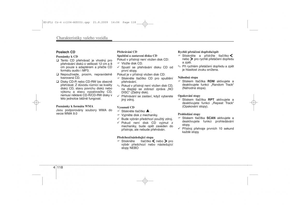 KIA Ceed I 1 navod k obsludze / page 191