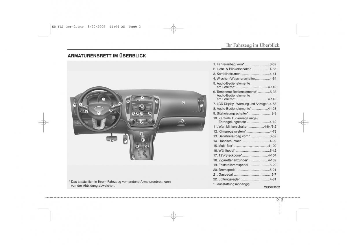 KIA Ceed I 1 Handbuch / page 14